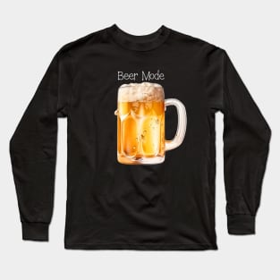 Beer Mode 2: Cold Summer Brew on a Dark Background Long Sleeve T-Shirt